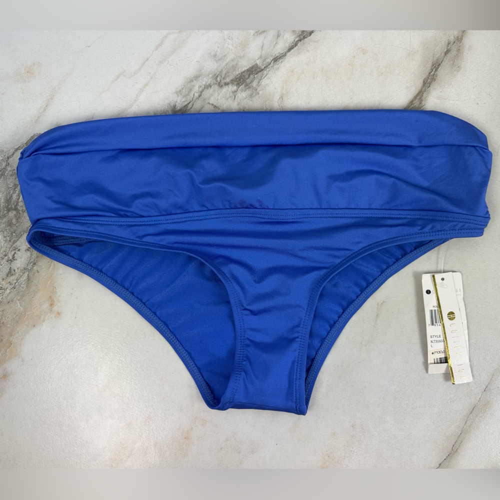 NWT Collections by Raisins High Waisted Ruched Swim Bottoms Sz L